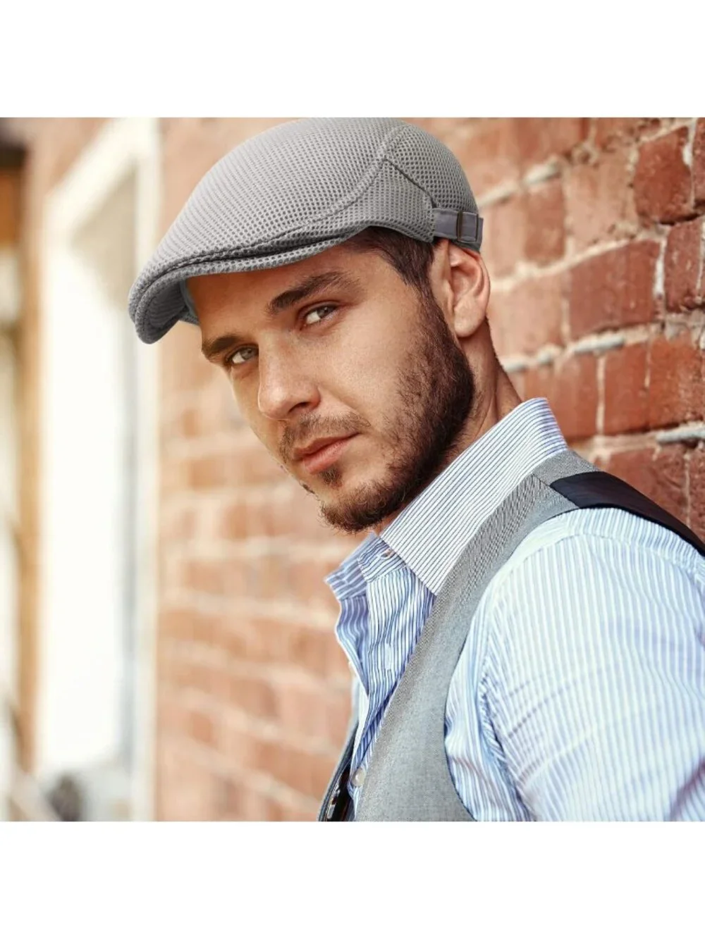 Breathable Mesh Newsboy Cap Set - Adjustable Summer Beret & Cabbie Flat Hat